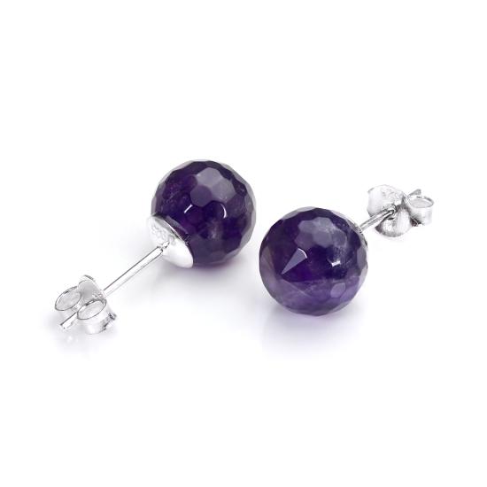 Sterling Silver & Gemstone Stud Earrings