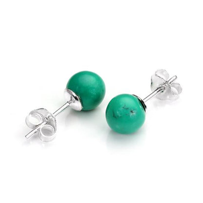 Sterling Silver & Gemstone Stud Earrings