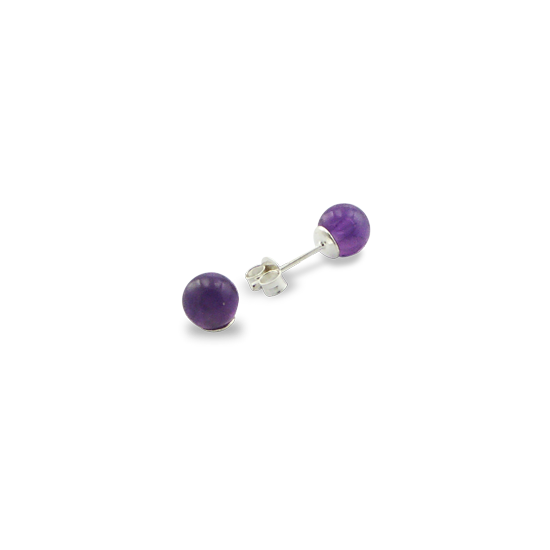 Sterling Silver & Gemstone Stud Earrings