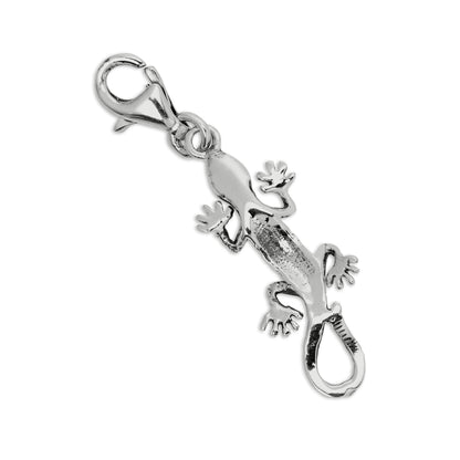Sterling Silver Gecko Clip on Charm