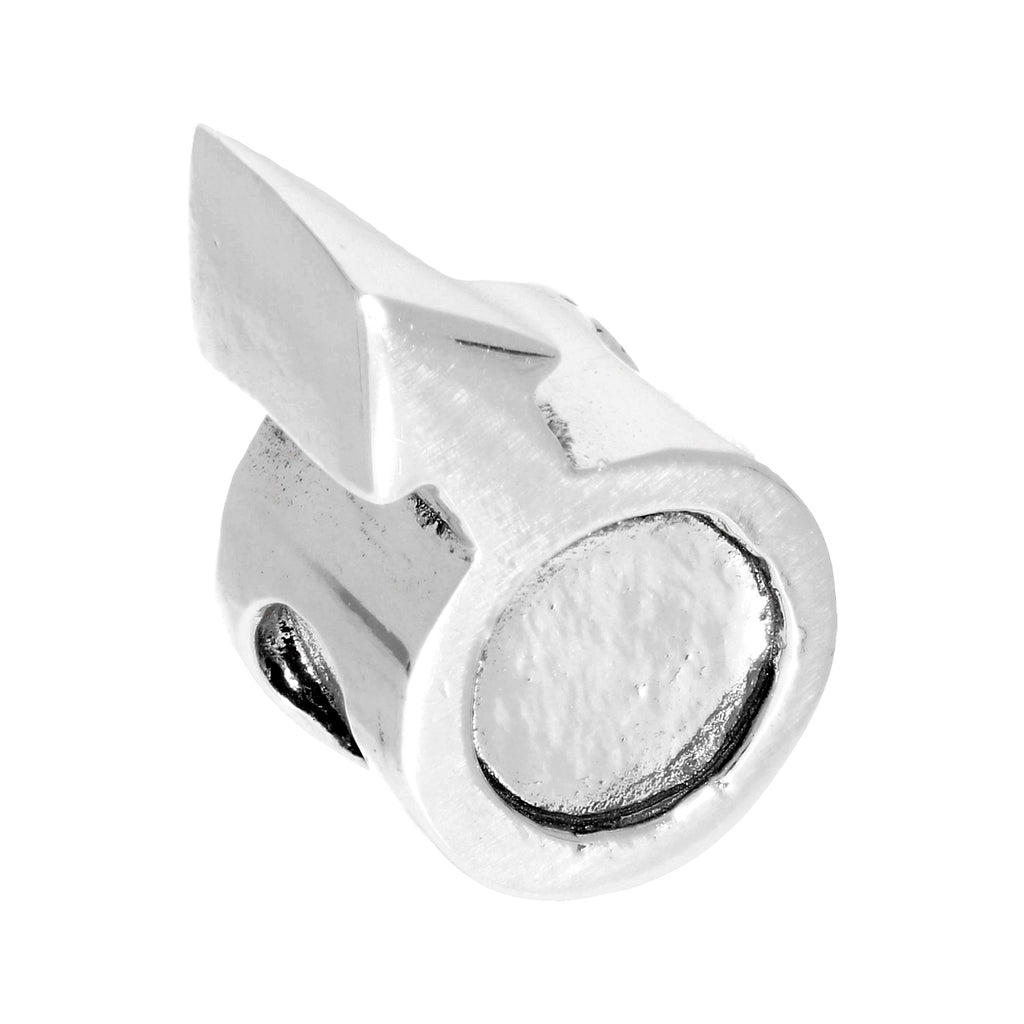 Sterling Silver Male Mars Symbol Bead Charm