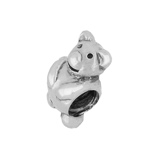 Sterling Silver Teddy Bear Bead Charm