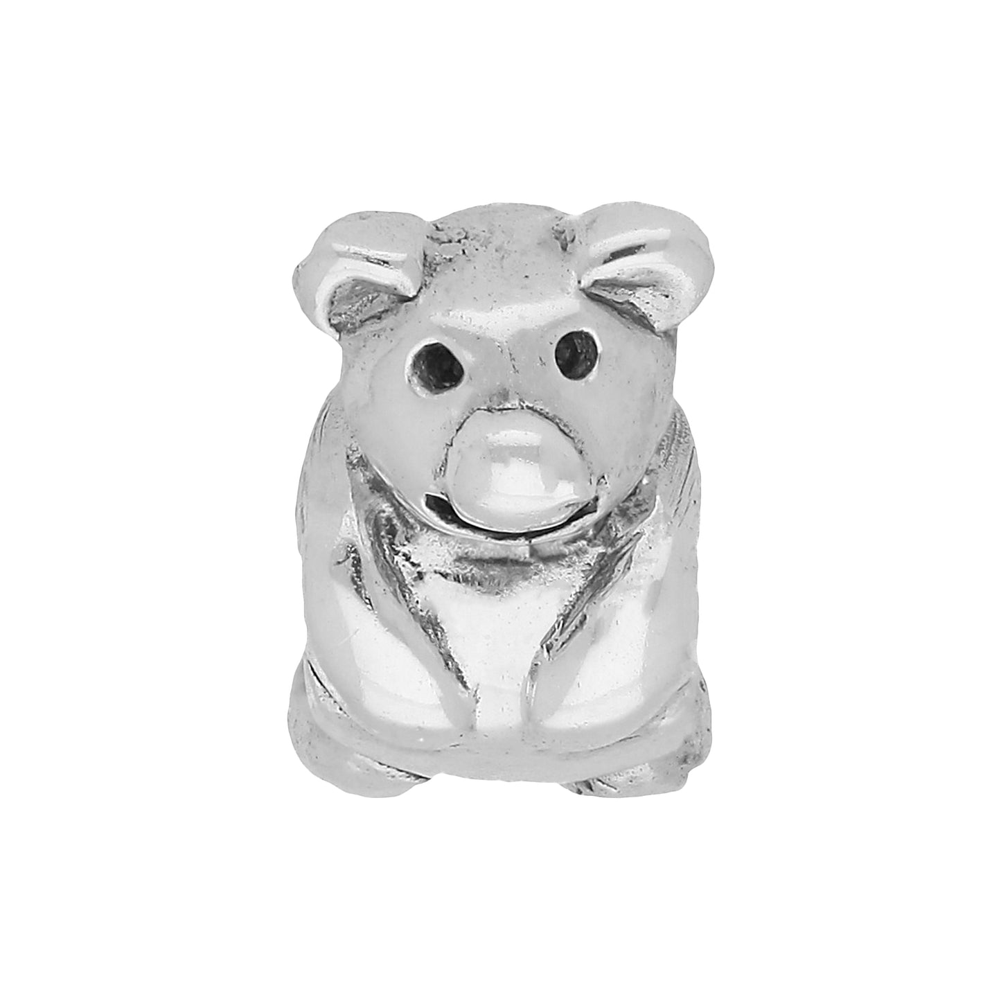 Sterling Silver Teddy Bear Bead Charm