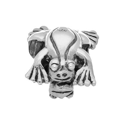 Sterling Silver Double Frog Bead Charm