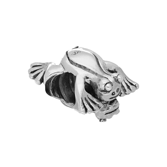 Sterling Silver Double Frog Bead Charm