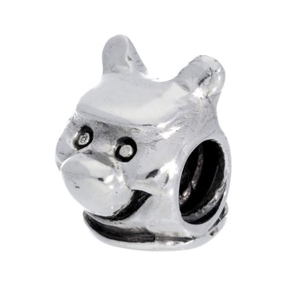 Sterling Silver Bear Head Bead Charm