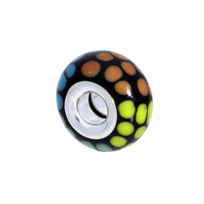 Sterling Silver & Multicoloured Glass Bead Charm