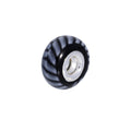 Sterling Silver & Striped Glass Bead Charm
