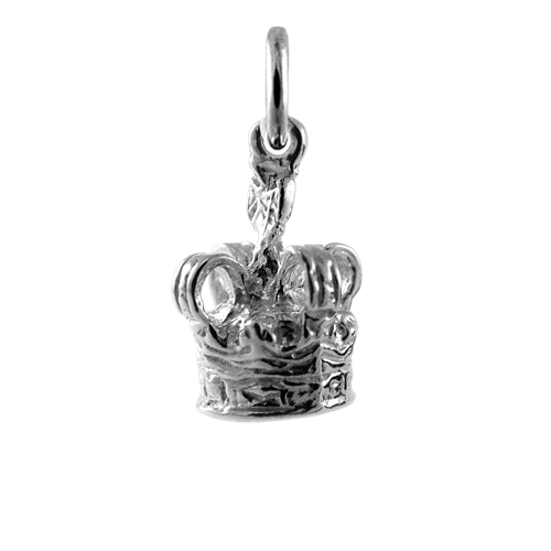 Sterling Silver Crown Charm