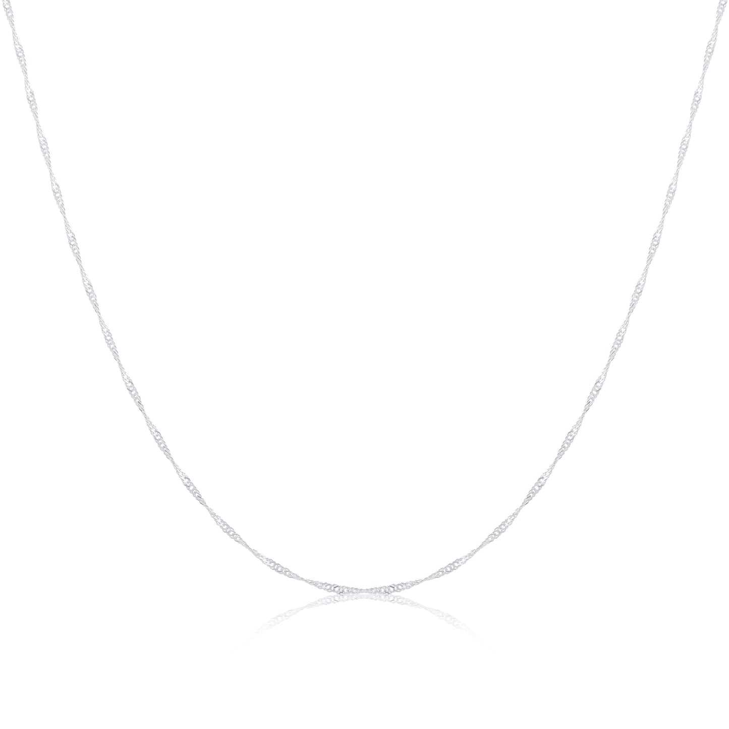 Sterling Silver Singapore Chain 16 - 24 Inches