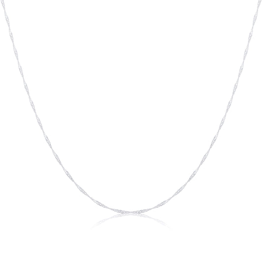 Sterling Silver Singapore Chain 16 - 24 Inches