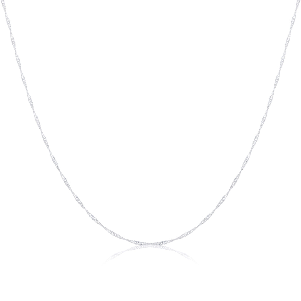 Sterling Silver Singapore Chain 16 - 24 Inches