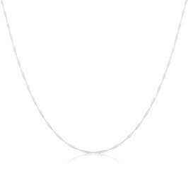 Sterling Silver Singapore Chain 16 - 24 Inches