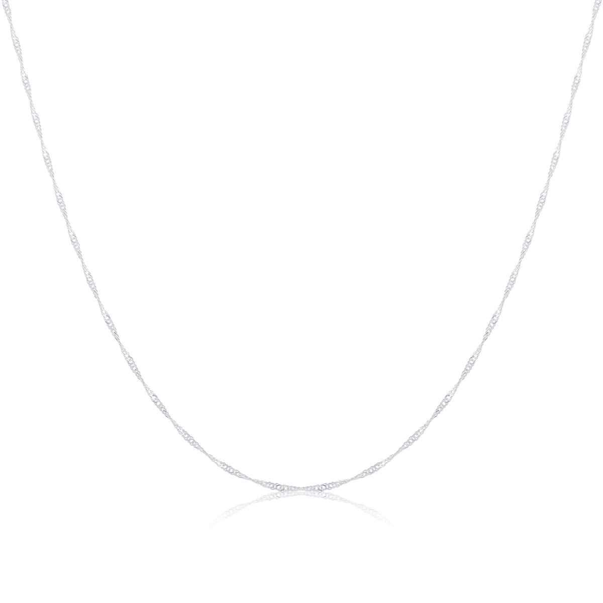 Sterling Silver Singapore Chain 16 - 24 Inches