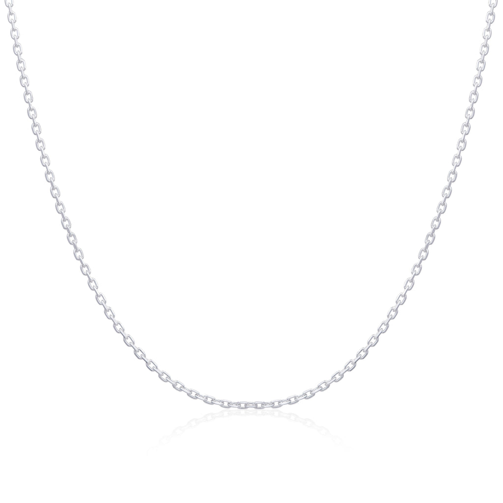 Sterling Silver Diamond Cut Trace Chain 16 - 18 Inches