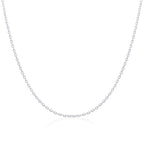Sterling Silver Diamond Cut Trace Chain 16 - 18 Inches