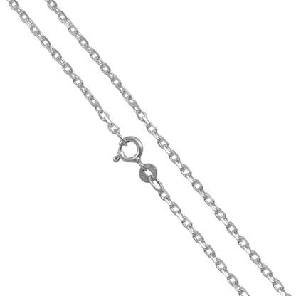 Sterling Silver Diamond Cut Trace Chain 16 - 18 Inches