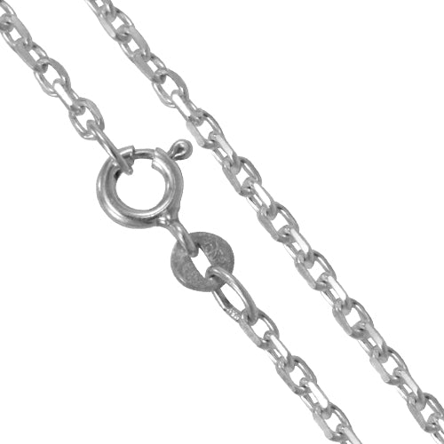 Sterling Silver Diamond Cut Trace Chain 16 - 18 Inches