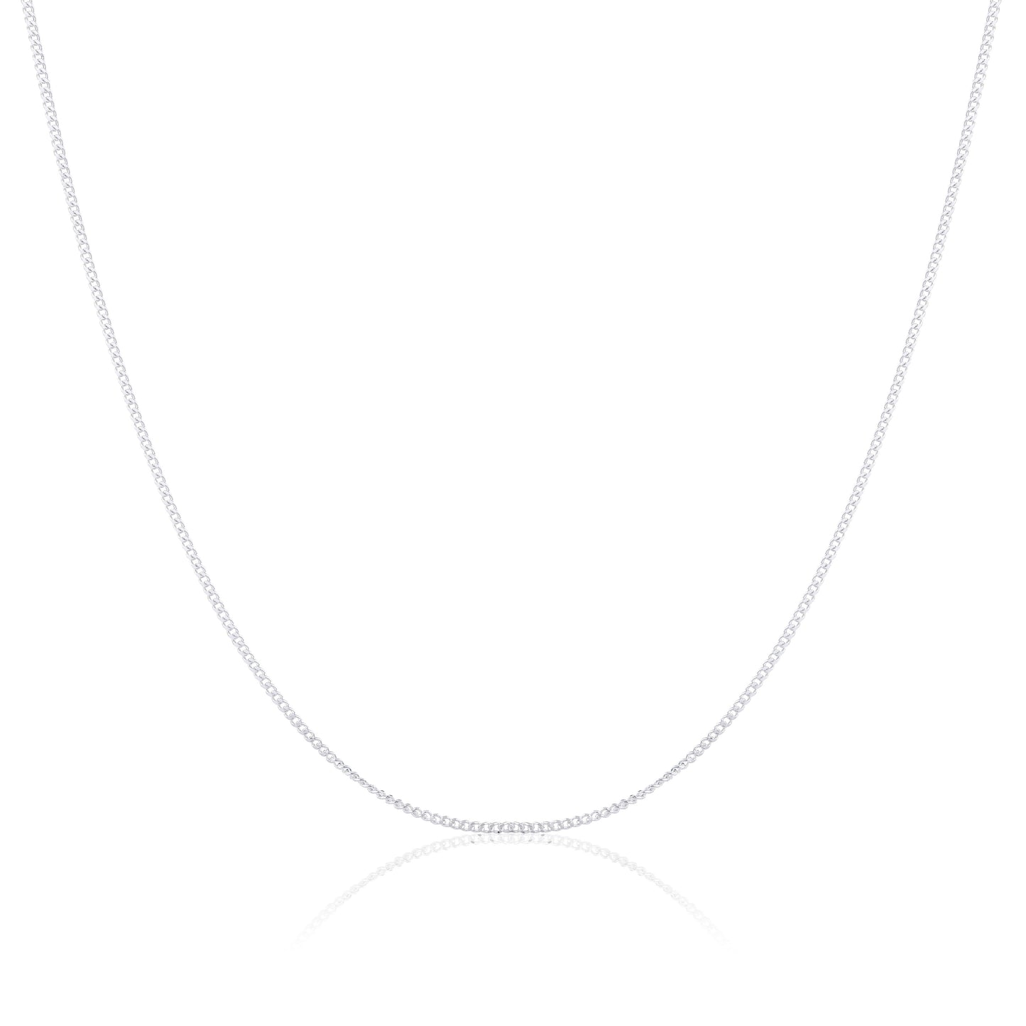 Sterling Silver Diamond Cut Curb Chain