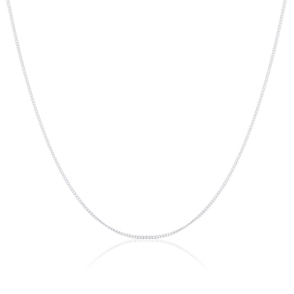 Sterling Silver Diamond Cut Curb Chain