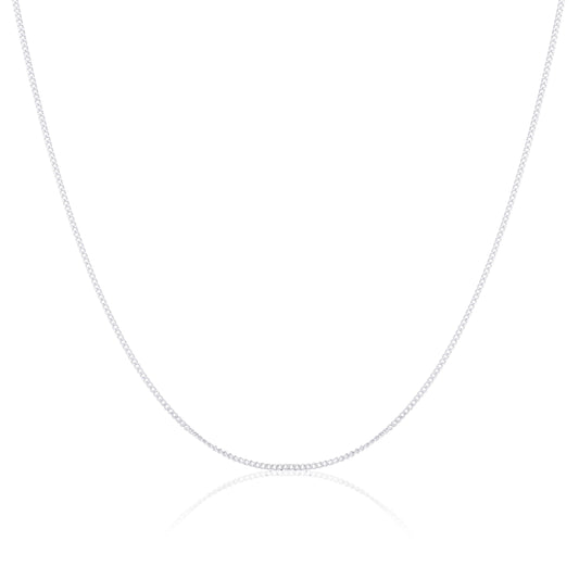 Sterling Silver Diamond Cut Curb Chain