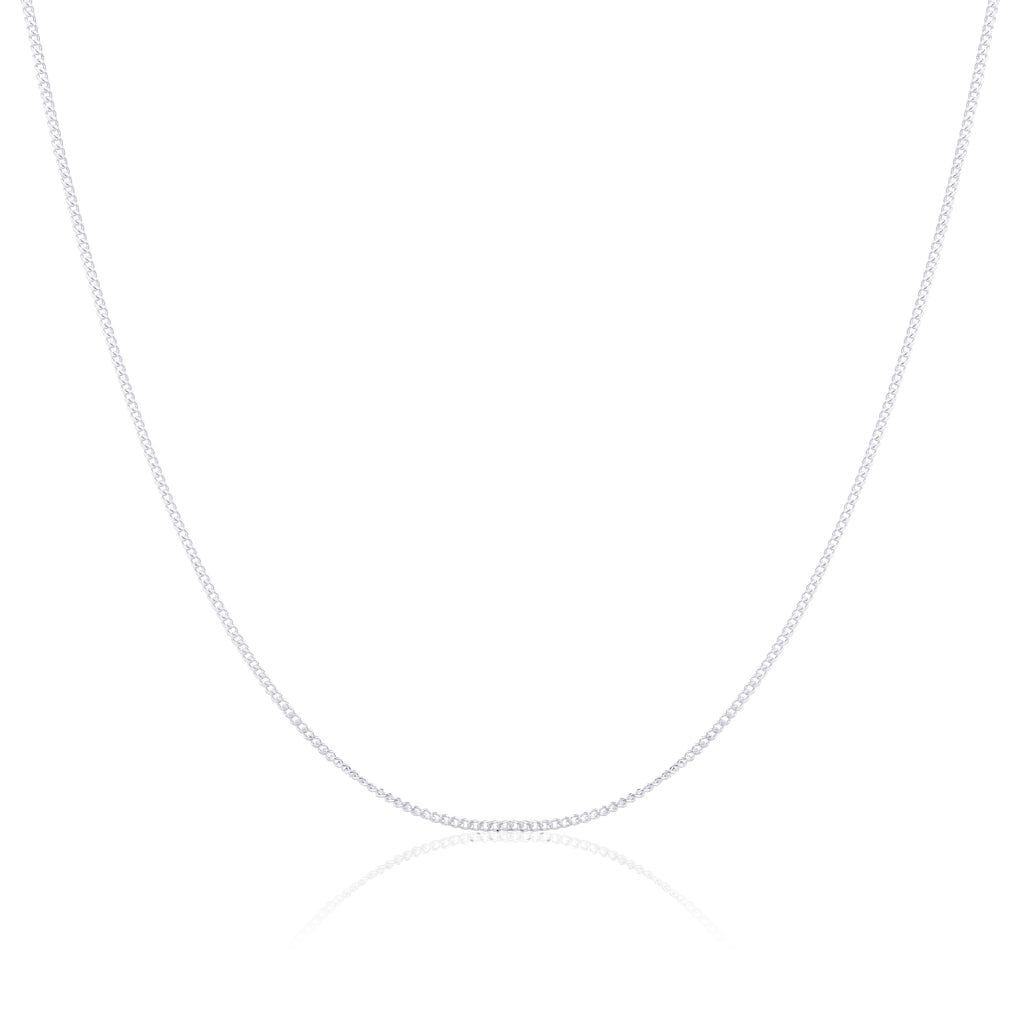 Sterling Silver Diamond Cut Curb Chain