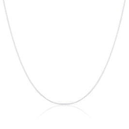 Sterling Silver Diamond Cut Curb Chain
