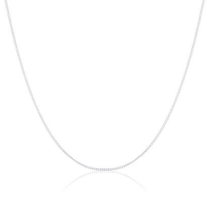 Sterling Silver Diamond Cut Curb Chain