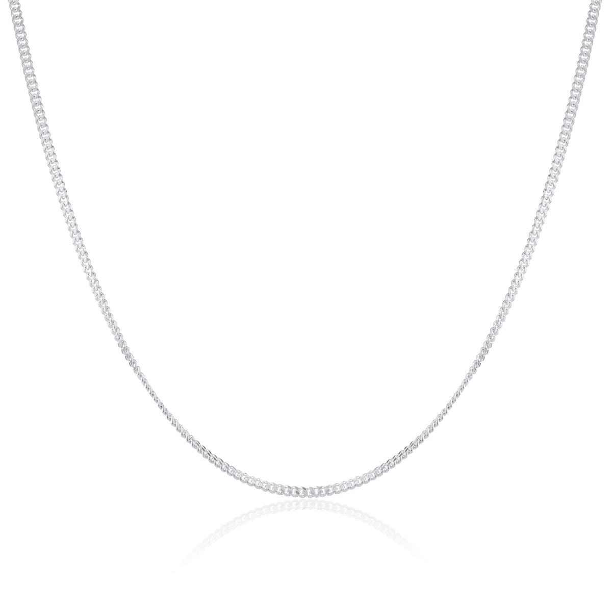 Sterling Silver Diamond Cut Curb Chain 16 - 24 Inches