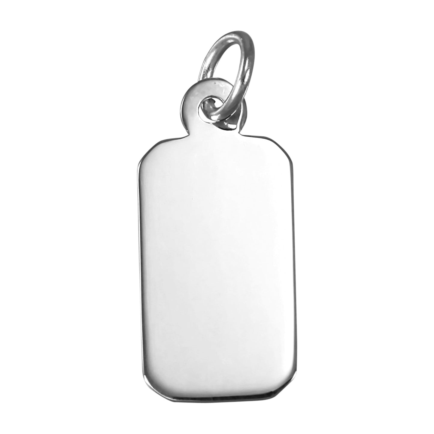 Sterling Silver Engravable Rectangular Pendant