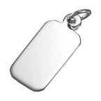 Sterling Silver Engravable Rectangular Pendant