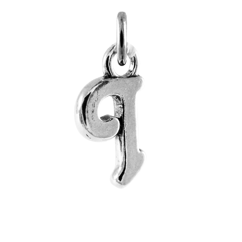 Sterling Silver Script Alphabet Letter Charms A - Z