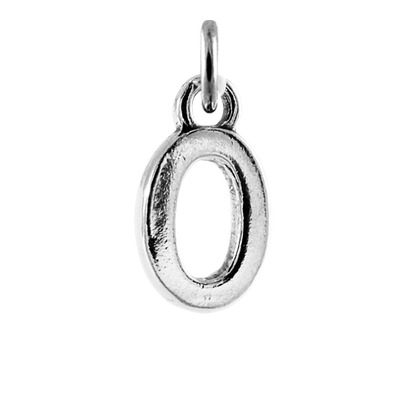 Sterling Silver Script Number Charms 0 - 9