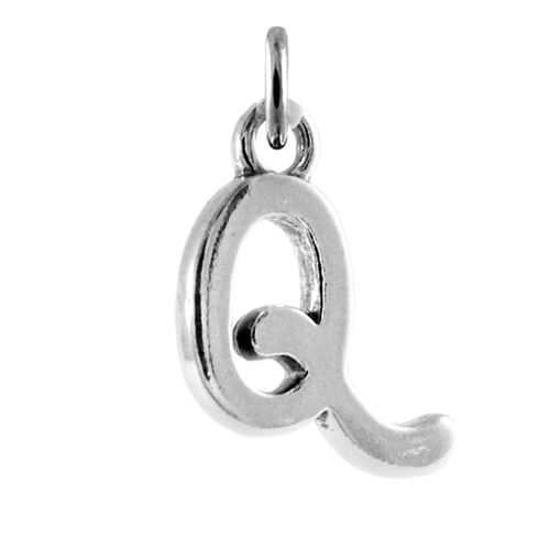 Sterling Silver Script Alphabet Letter Charms A - Z