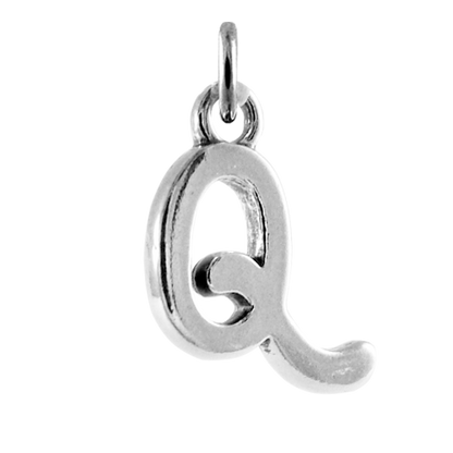 Sterling Silver Script Alphabet Letter Charms A - Z