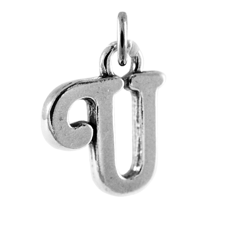 Sterling Silver Script Alphabet Letter Charms A - Z