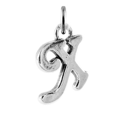 Sterling Silver Script Alphabet Letter Charms A - Z