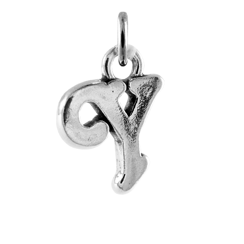 Sterling Silver Script Alphabet Letter Charms A - Z