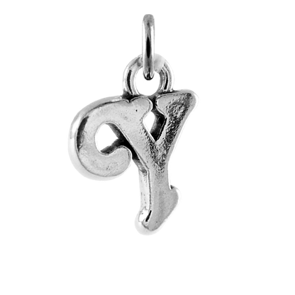 Sterling Silver Script Alphabet Letter Charms A - Z