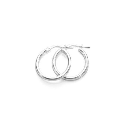 Sterling Silver 2mm Round Hoop Earrings