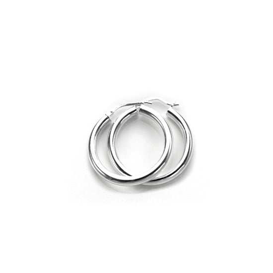 Sterling Silver 3mm Round Hoop Earrings