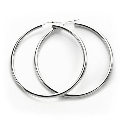 Sterling Silver 3mm Round Hoop Earrings