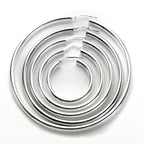 Sterling Silver 3mm Round Hoop Earrings