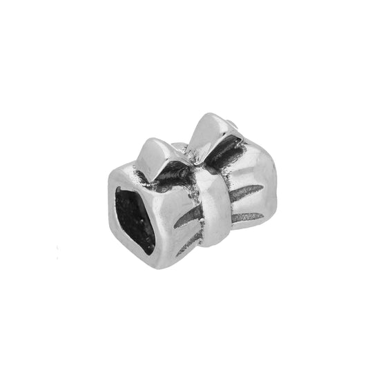 Real 925 Sterling Silver Ribbon & Bow Bead Charm