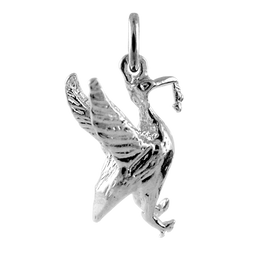 Sterling Silver Liver Bird charm