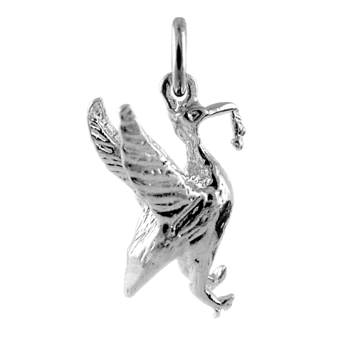 Sterling Silver Liver Bird charm