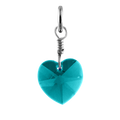 Sterling Silver December Zirconia Crystal Heart
