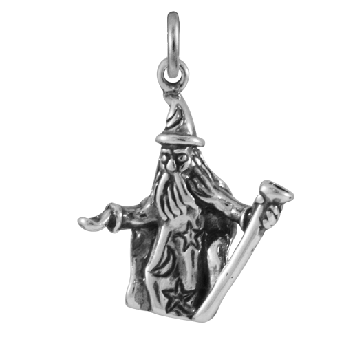 Sterling Silver Wizard Charm