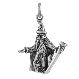 Sterling Silver Wizard Charm