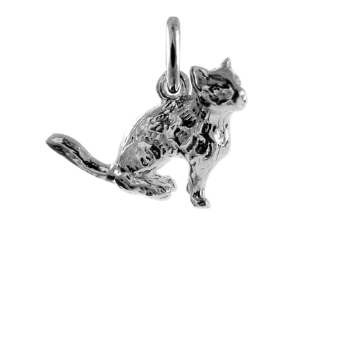 Sterling Silver Cat Charm